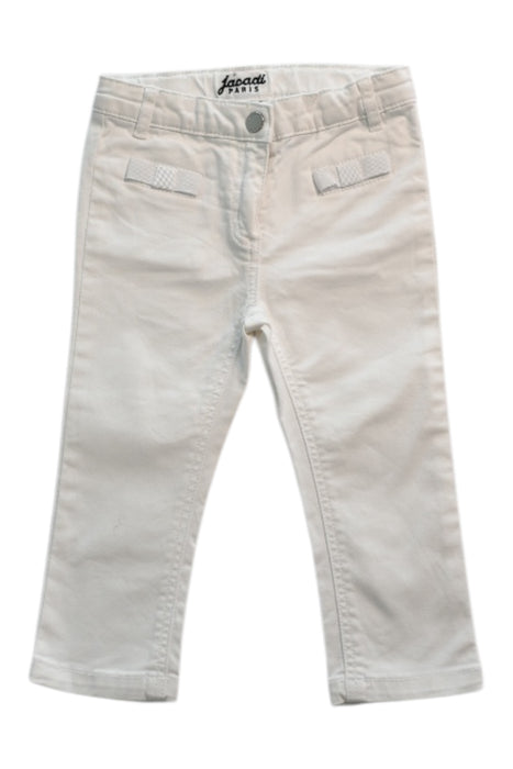 A White Casual Pants from Jacadi in size 18-24M for girl. (Front View)
