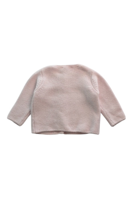 A Pink Cardigans from Jacadi in size 3-6M for girl. (Back View)