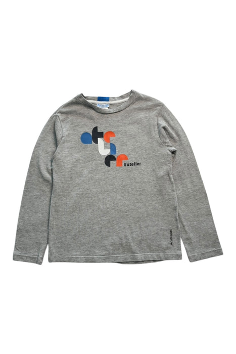 A Grey Long Sleeve T Shirts from Jacadi in size 8Y for boy. (Front View)
