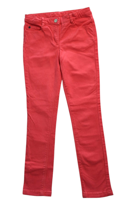 A Red Casual Pants from Jacadi in size 6T for girl. (Front View)
