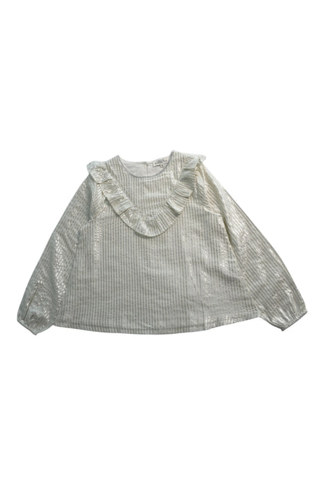 A Ivory Long Sleeve Tops from Wild & Gorgeous in size 8Y for girl. (Front View)