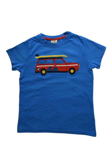 A Blue Short Sleeve T Shirts from Frugi in size 7Y for boy. (Front View)