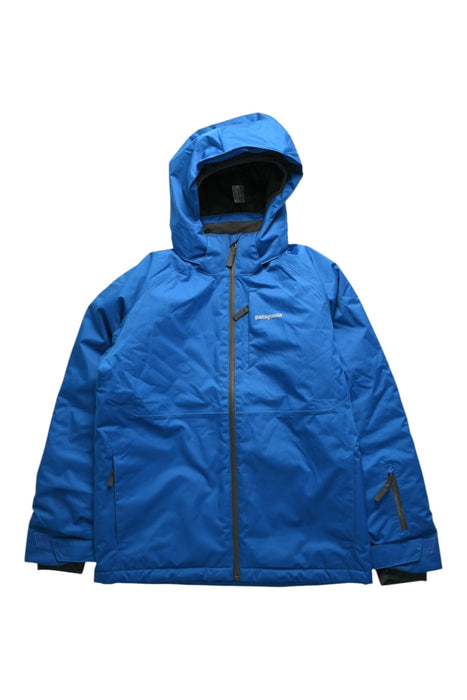 A Blue Ski Jackets from Patagonia in size 12Y for neutral. (Front View)