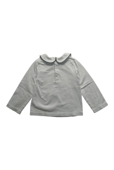 A White Long Sleeve Tops from Jacadi in size 3T for girl. (Back View)