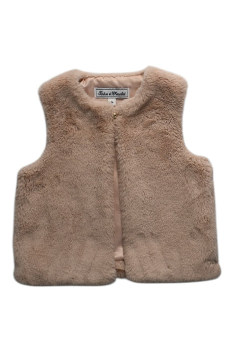 A Pink Outerwear Vests from Tartine et Chocolat in size 3T for girl. (Front View)