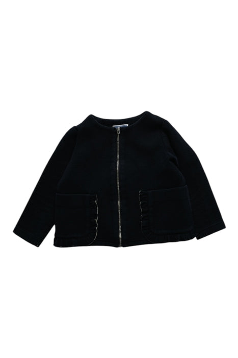 A Navy Lightweight Jackets from Jacadi in size 3T for girl. (Front View)