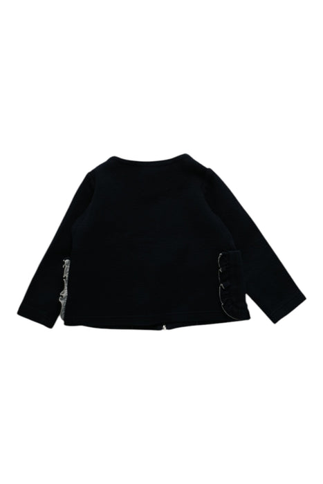 A Navy Lightweight Jackets from Jacadi in size 3T for girl. (Back View)