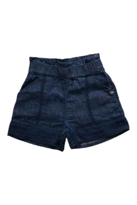 A Navy Shorts from Tartine et Chocolat in size 3T for girl. (Front View)