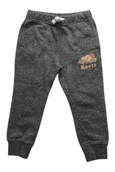 A Grey Sweatpants from Roots in size 3T for girl. (Front View)