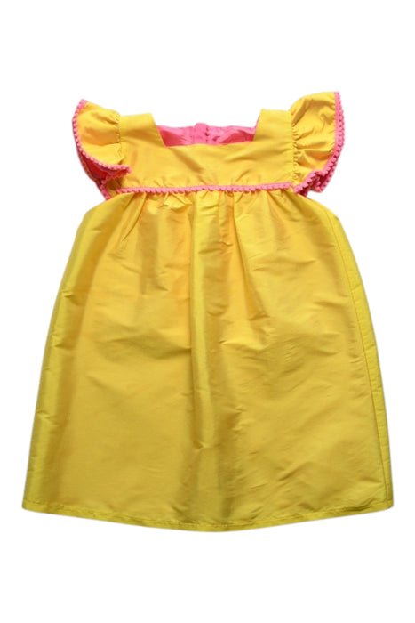 A Yellow Sleeveless Dresses from Holly Hastie in size 6T for girl. (Front View)