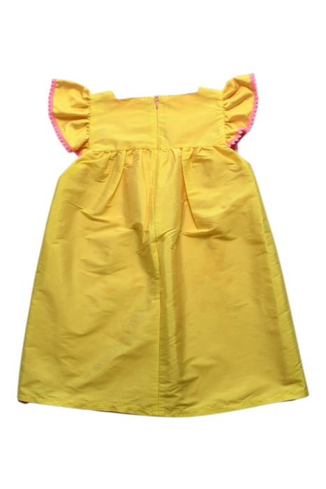 A Yellow Sleeveless Dresses from Holly Hastie in size 6T for girl. (Back View)