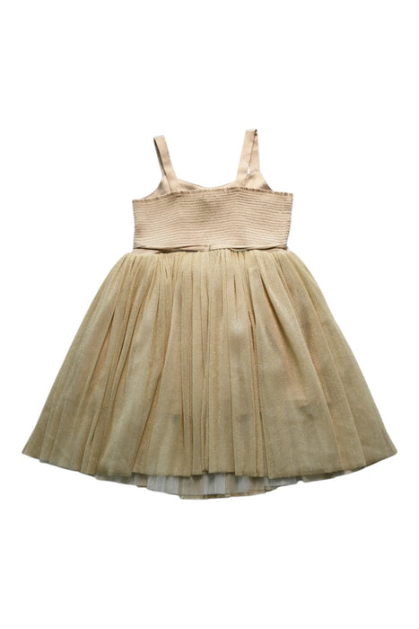 A Beige Sleeveless Dresses from Bardot Junior in size 4T for girl. (Back View)