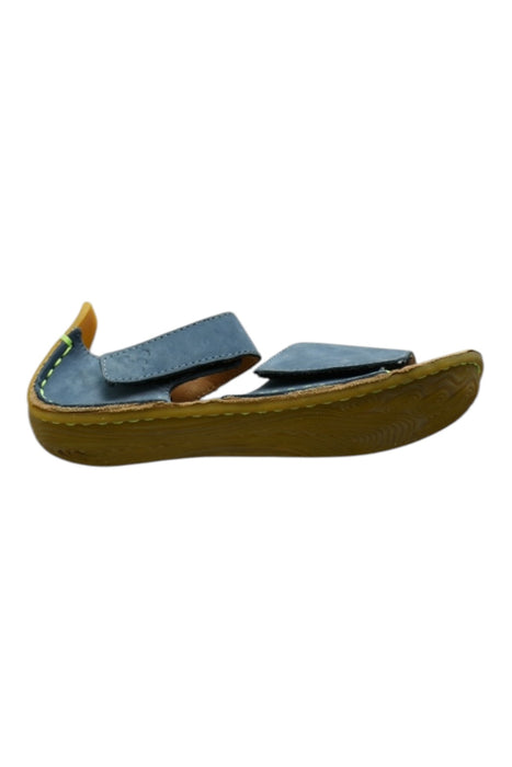 A Blue Sandals from Vivobarefoot in size 5T for girl. (Front View)