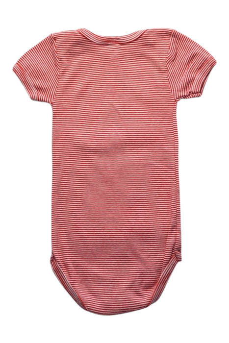 A Red Short Sleeve Bodysuits from Petit Bateau in size 18-24M for neutral. (Back View)