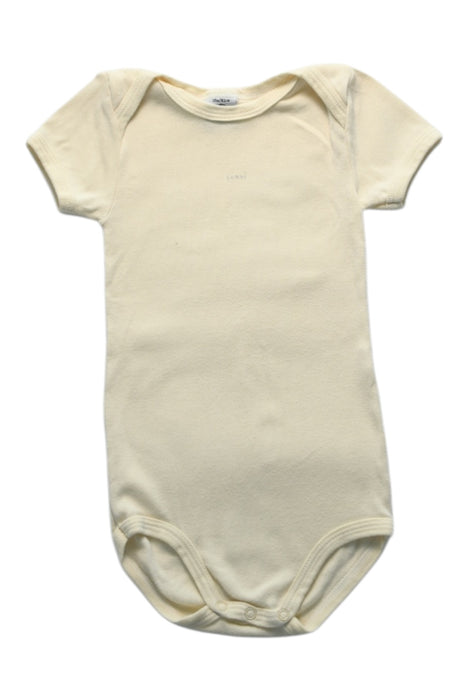 A Ivory Short Sleeve Bodysuits from Petit Bateau in size 12-18M for neutral. (Front View)