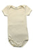 A Ivory Short Sleeve Bodysuits from Petit Bateau in size 12-18M for neutral. (Front View)