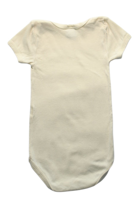 A Ivory Short Sleeve Bodysuits from Petit Bateau in size 12-18M for neutral. (Back View)