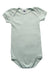 A Green Short Sleeve Bodysuits from Petit Bateau in size 12-18M for neutral. (Front View)
