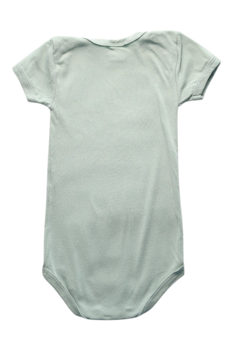 A Green Short Sleeve Bodysuits from Petit Bateau in size 12-18M for neutral. (Back View)