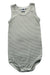 A Grey Sleeveless Bodysuits from Petit Bateau in size 18-24M for neutral. (Front View)