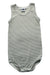 A Grey Sleeveless Bodysuits from Petit Bateau in size 18-24M for neutral. (Front View)