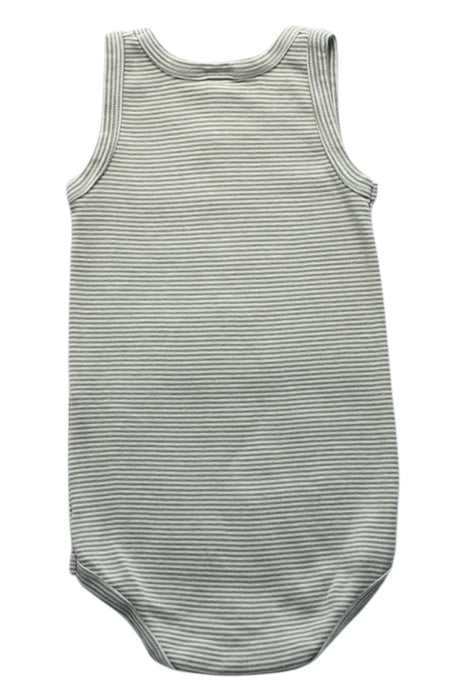 A Grey Sleeveless Bodysuits from Petit Bateau in size 18-24M for neutral. (Back View)