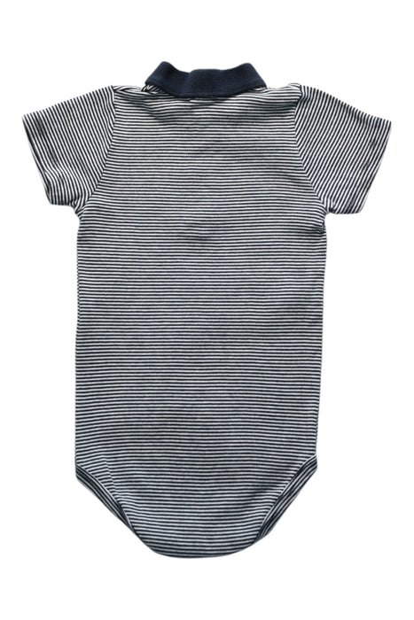 A Navy Short Sleeve Bodysuits from Petit Bateau in size 18-24M for neutral. (Back View)