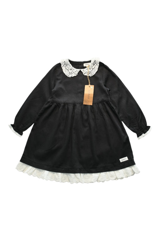 A Black Long Sleeve Dresses from Newbie in size 4T for girl. (Front View)