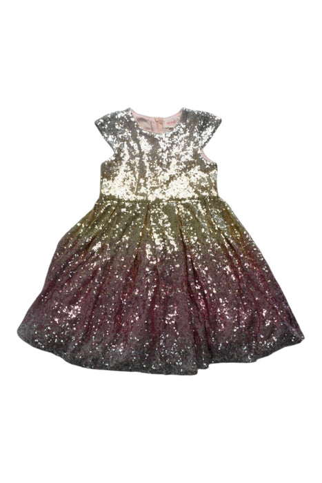 A Multicolour Sleeveless Dresses from Seed in size 5T for girl. (Front View)