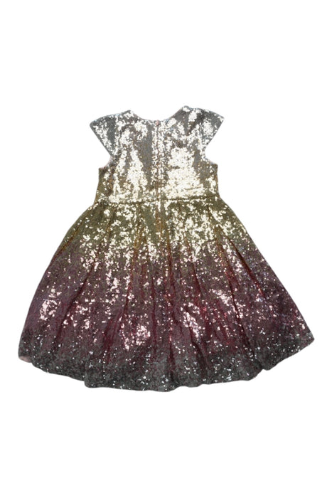 A Multicolour Sleeveless Dresses from Seed in size 5T for girl. (Back View)