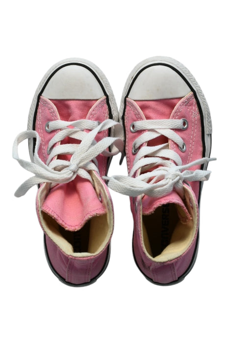 A Pink Sneakers from Converse in size 4T for girl. (Back View)