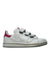 A White Sneakers from Adidas in size 4T for girl. (Front View)