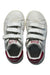 A White Sneakers from Adidas in size 4T for girl. (Back View)