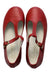 A Red Flats from La Coqueta in size 5T for girl. (Back View)