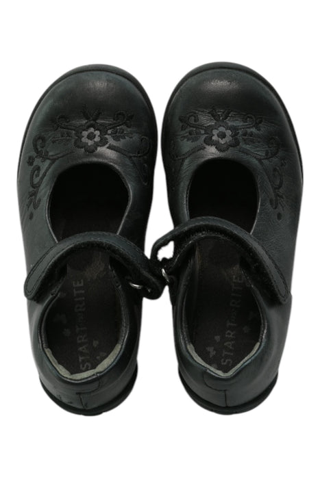 A Black Flats from Start-Rite in size 4T for girl. (Back View)