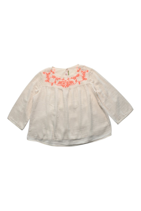 A Ivory Long Sleeve Tops from Bonpoint in size 10Y for girl. (Front View)