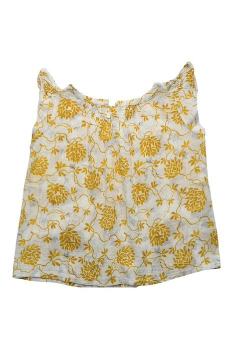 A Yellow Sleeveless Tops from Bonpoint in size 6T for girl. (Back View)