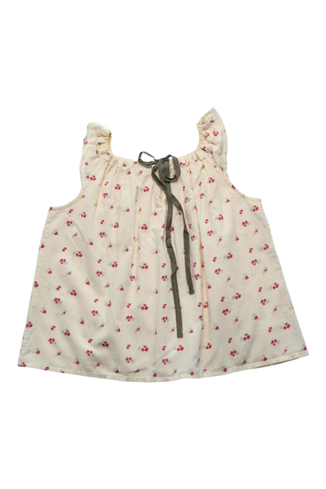 A Ivory Sleeveless Tops from Bonpoint in size 6T for girl. (Back View)