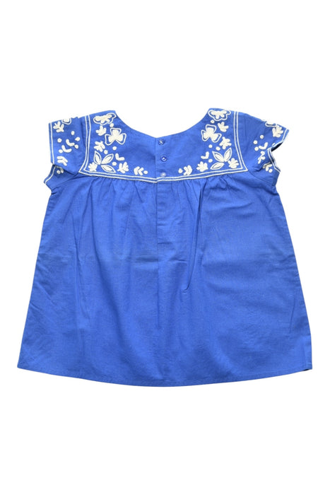 A Blue Short Sleeve Tops from Bonpoint in size 3T for girl. (Back View)