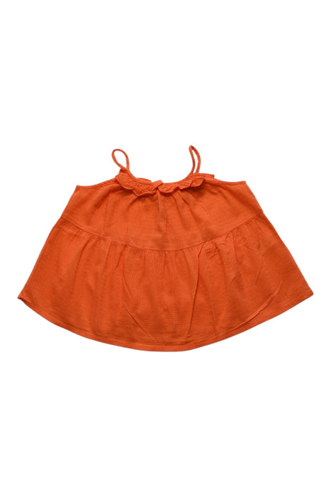 A Orange Sleeveless Tops from Bonpoint in size 3T for girl. (Front View)