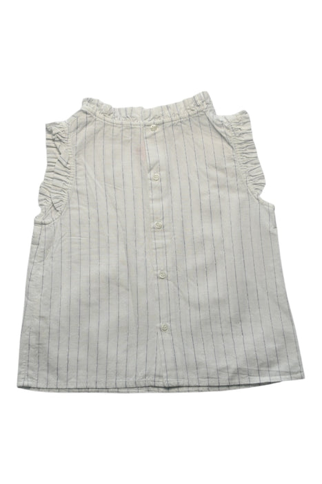 A White Sleeveless Tops from Bonpoint in size 6T for girl. (Back View)
