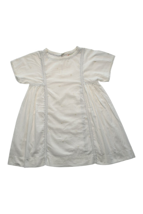 A White Short Sleeve Dresses from Bonpoint in size 6T for girl. (Front View)