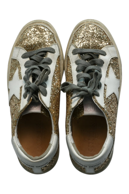 A Gold Sneakers from Golden Goose in size 11Y for girl. (Back View)