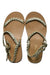 A Gold Sandals from Bonpoint in size 4T for girl. (Front View)