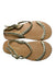 A Gold Sandals from Bonpoint in size 4T for girl. (Back View)