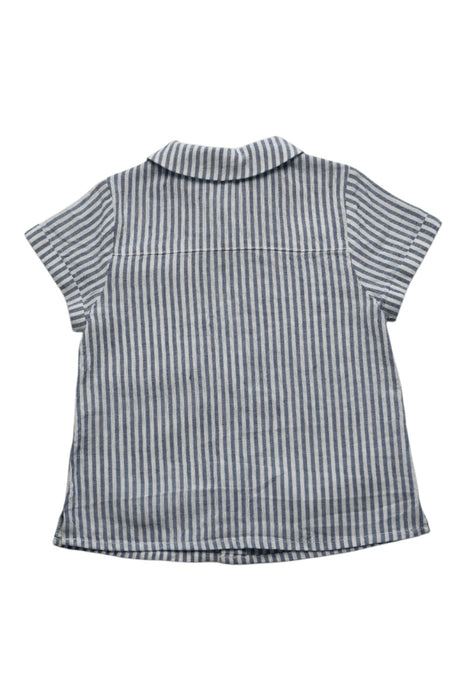 A Blue Short Sleeve Shirts from Mayoral in size 6-12M for boy. (Back View)