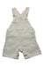 A Ivory Overall Shorts from Tartine et Chocolat in size 6-12M for neutral. (Front View)