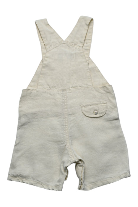 A Ivory Overall Shorts from Tartine et Chocolat in size 6-12M for neutral. (Back View)