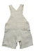A Ivory Overall Shorts from Tartine et Chocolat in size 6-12M for neutral. (Back View)