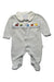 A Grey Onesies from Jojo Maman Bébé in size Newborn for boy. (Front View)